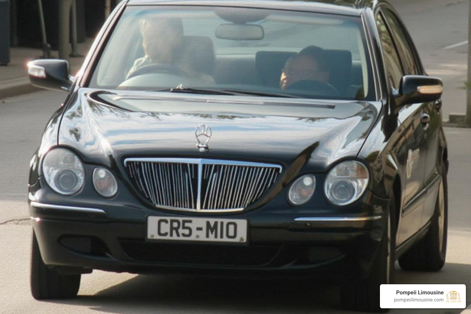 luxury vehicle with carbon offset certification badge - private chauffeur service
