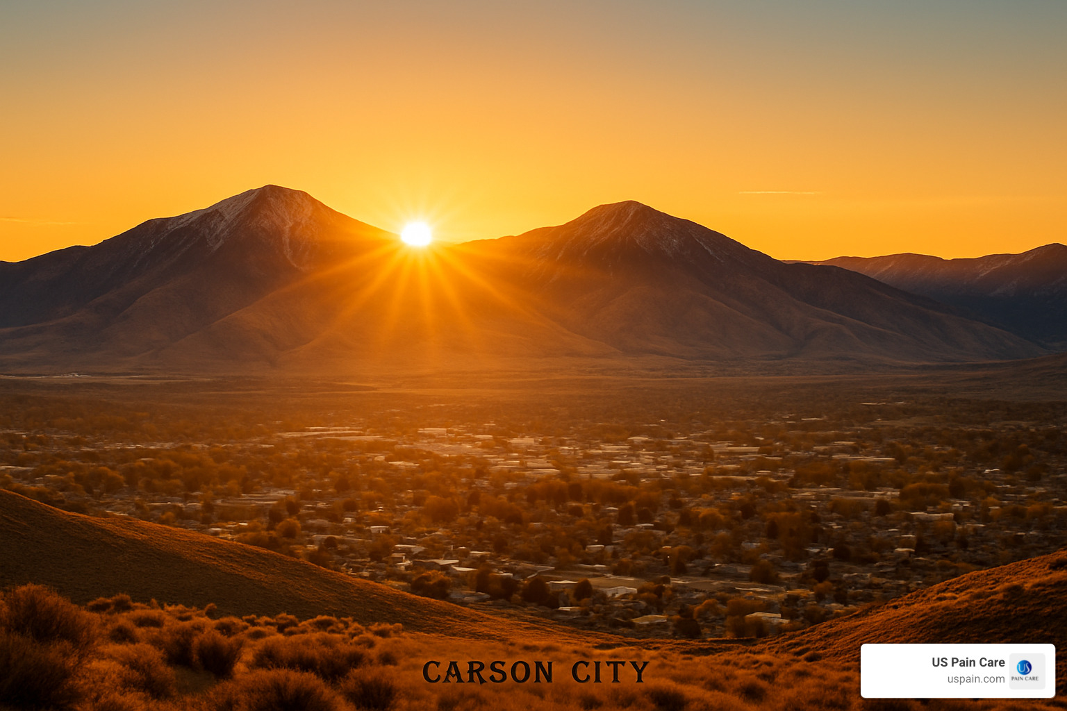carson city sunrise over mountains—symbolizing hope and new beginnings - carson city pain management