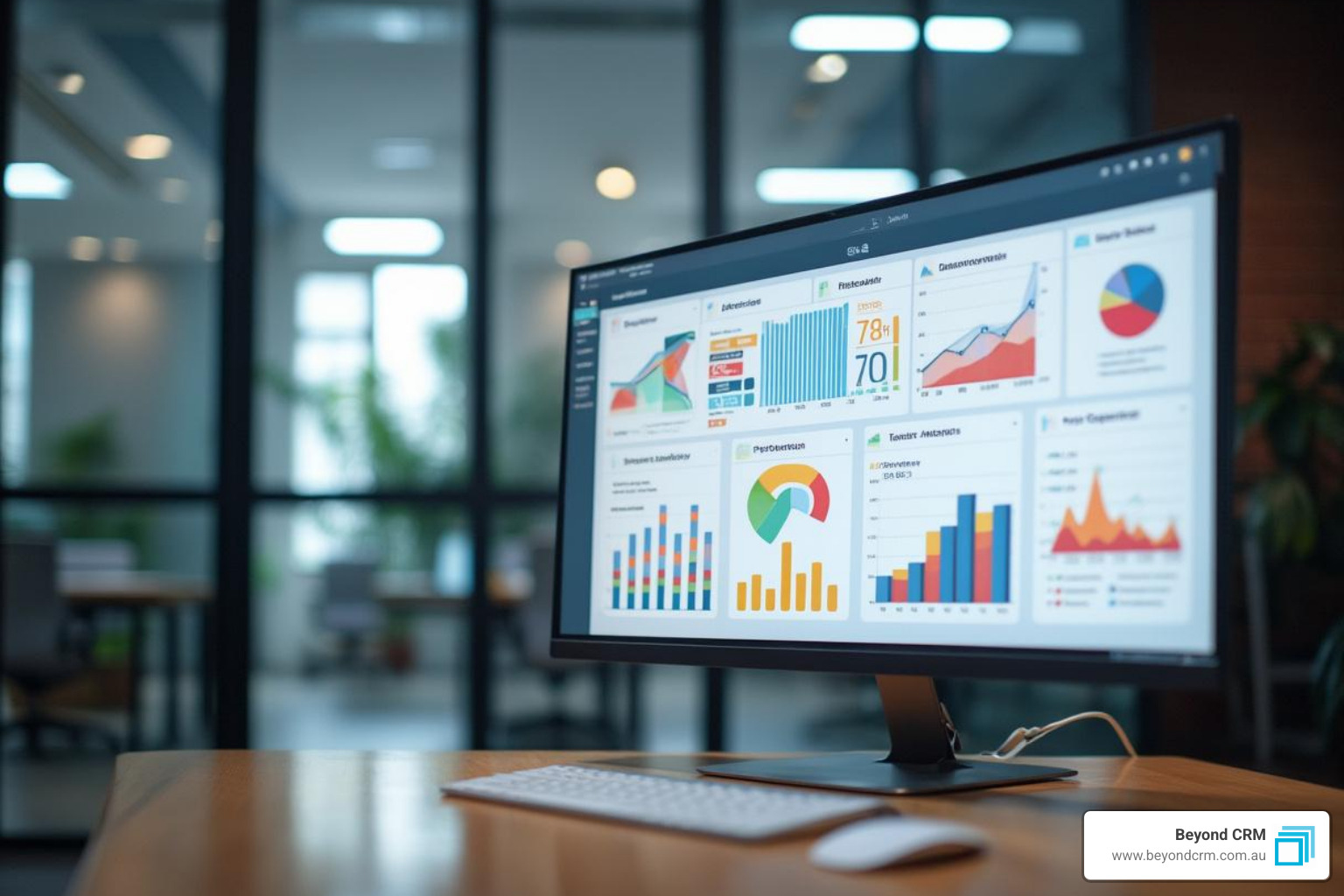 CRM analytics dashboard showing different analysis types - CRM system analysis