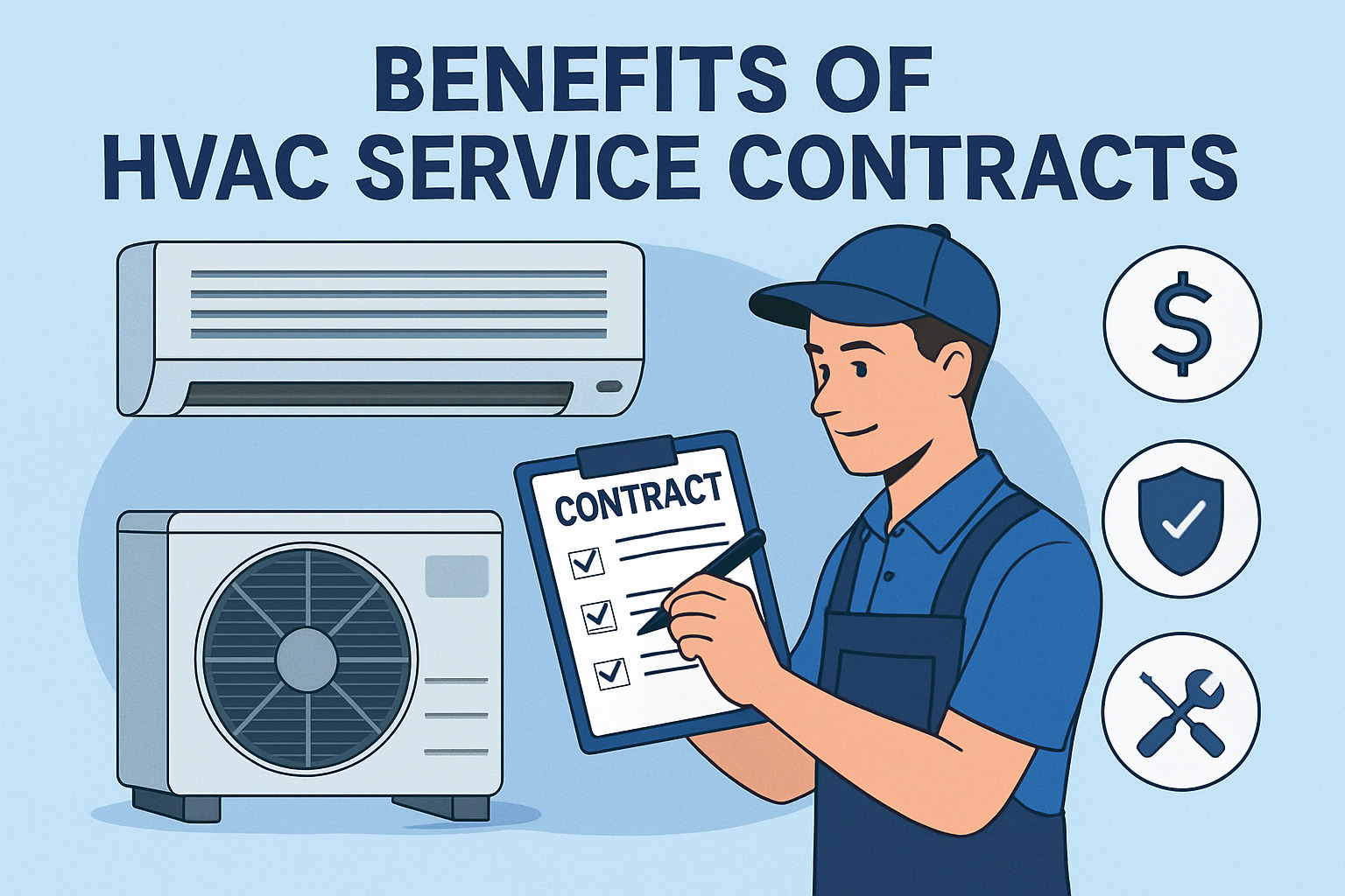 Service contract automation workflow showing scheduling, billing, and customer communication - Benefits of HVAC Service Contracts