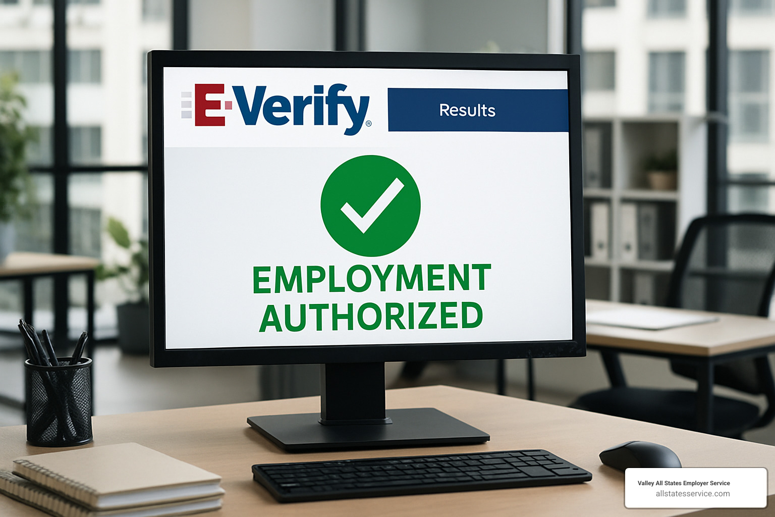 E-Verify results dashboard showing instant verification - e-verify background checks