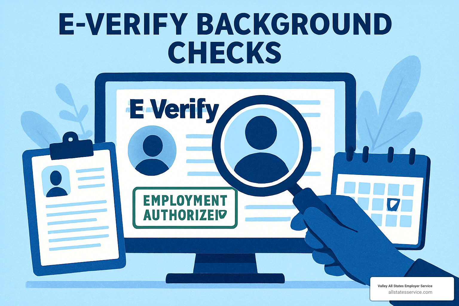 step-by-step E-Verify process workflow - e-verify background checks