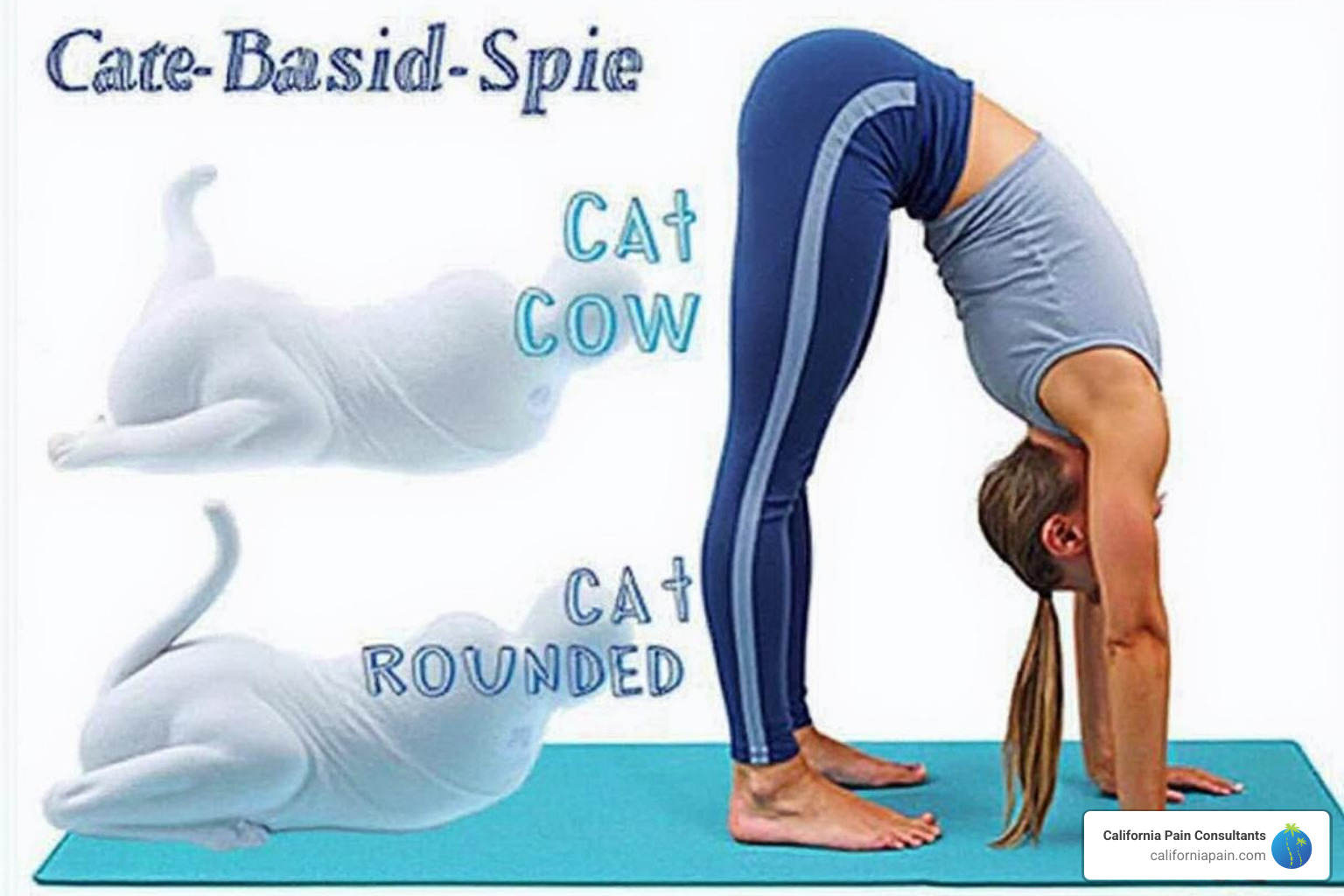 Cat-Cow stretch demonstration - how to stretch lower back