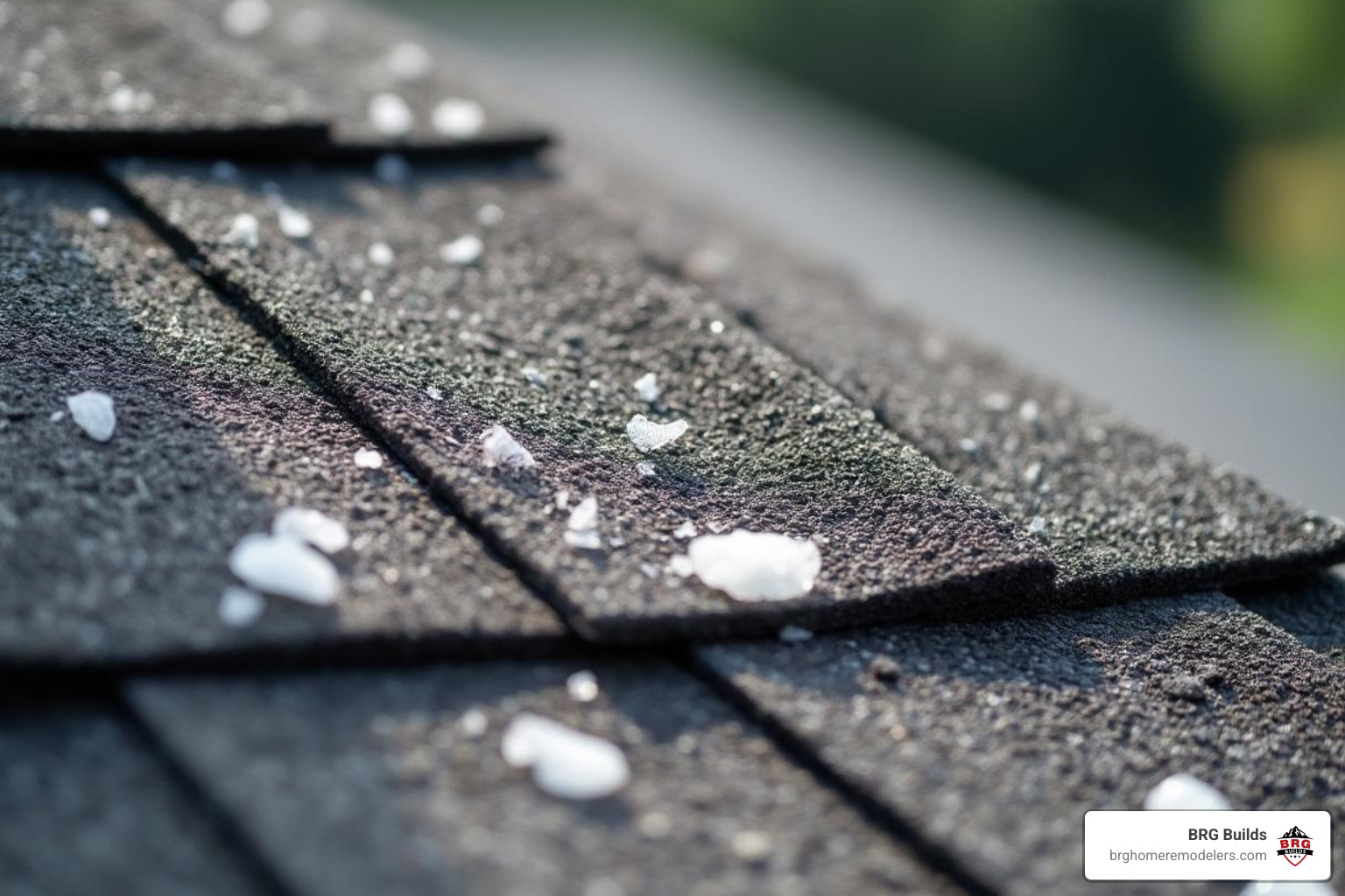 hail damage on roof shingles - local roof inspection company