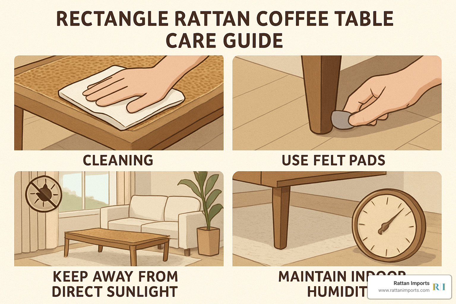 rectangle rattan coffee table care guide - rectangle rattan coffee table