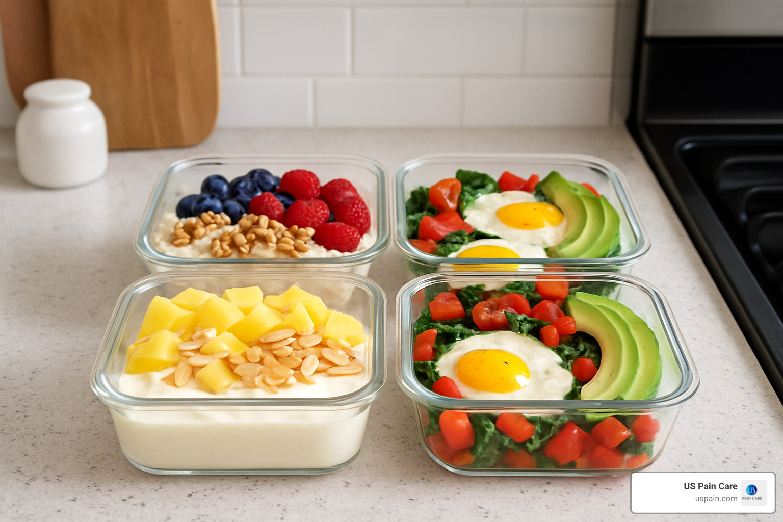 meal prep containers with anti inflammatory breakfast options - anti inflammatory breakfast options