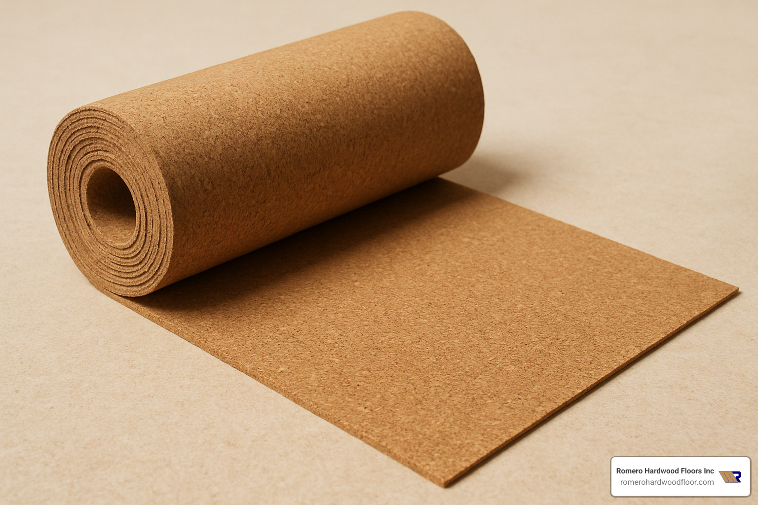 roll of natural cork underlayment - Hardwood floor underlayment options