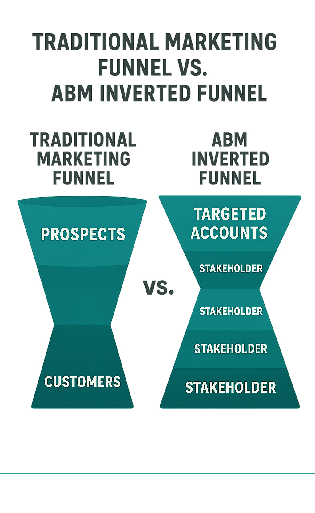 tradiional marketing funnel versus account basedunt based marketing definition