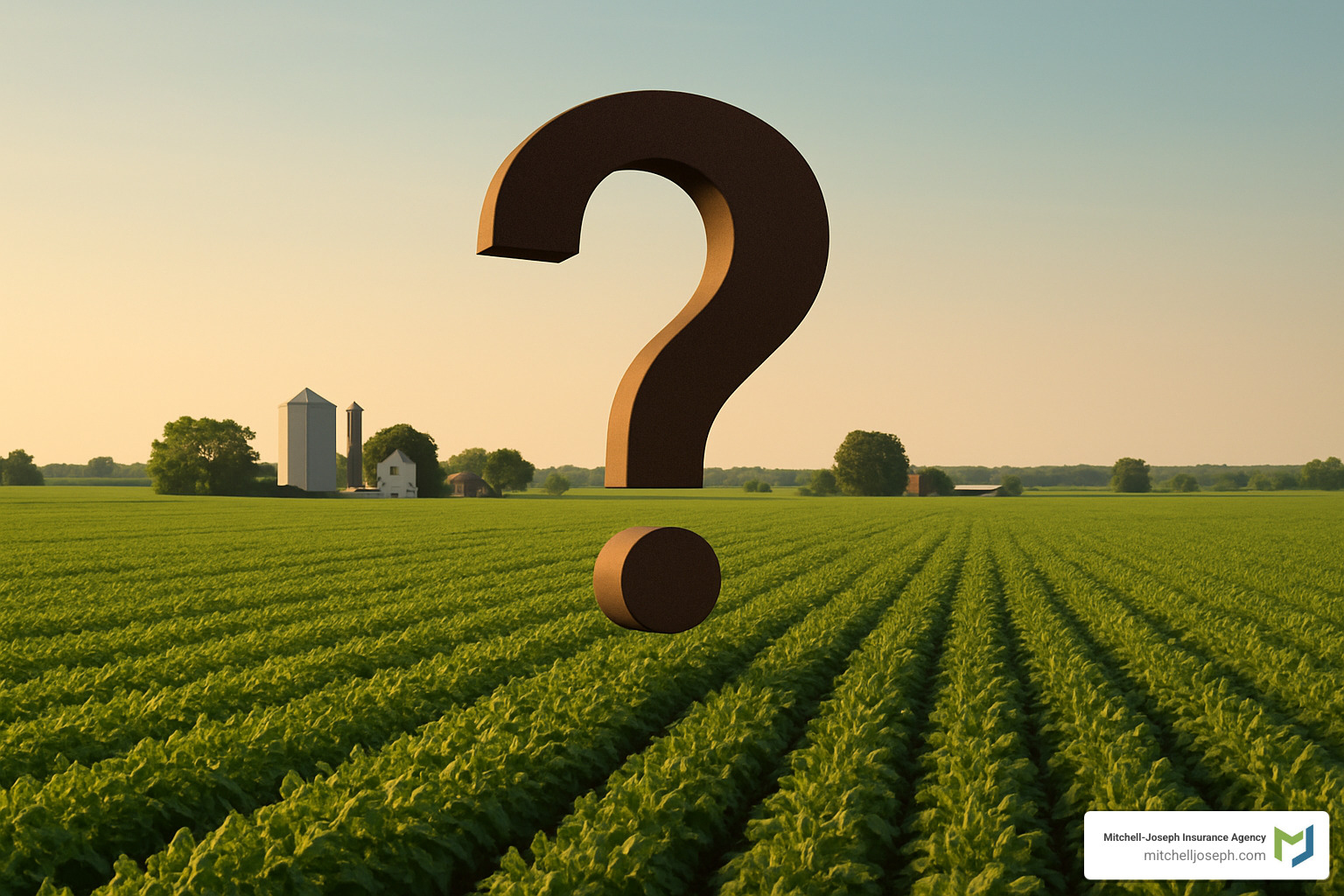 1b44f17cf1e2757e93b1e1895cbc39531b0cce56 Farm Equipment Coverage Made Simple Understand agricultural equipment insurance. Protect your valuable farm machinery, ensure continuity, and secure your financial future. question mark over a field of crops - agricultural equipment insurance