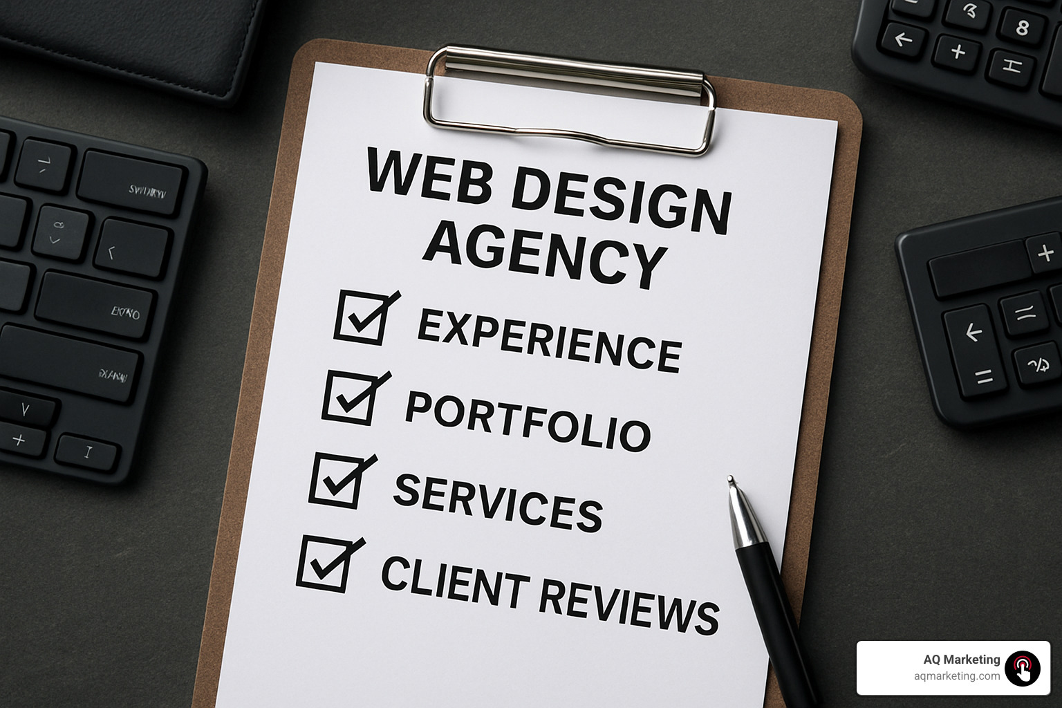 checklist for vetting a web design agency - small business website design service