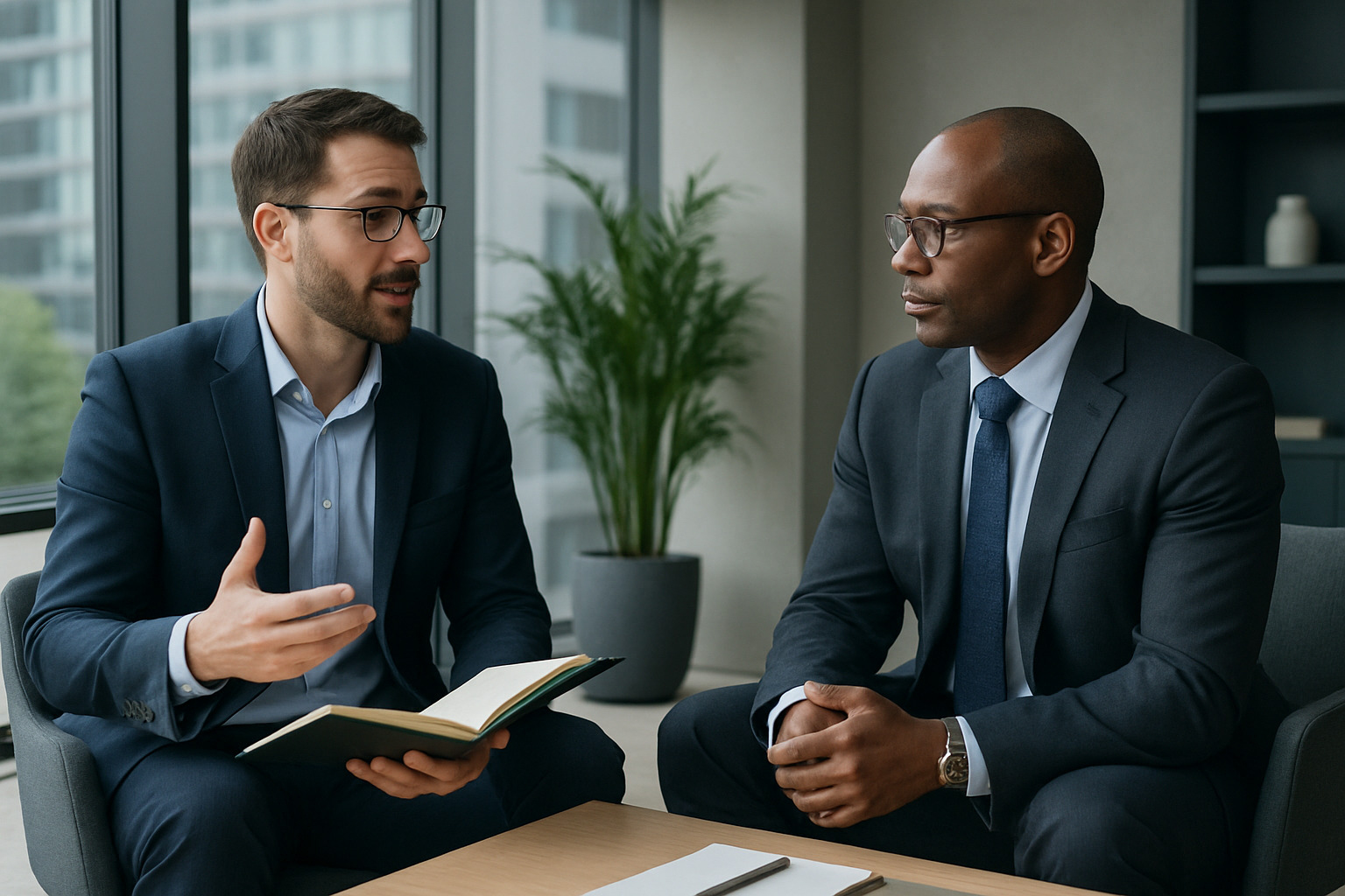 Professional coach in a one-on-one session with an executive - pedro paulo coaching