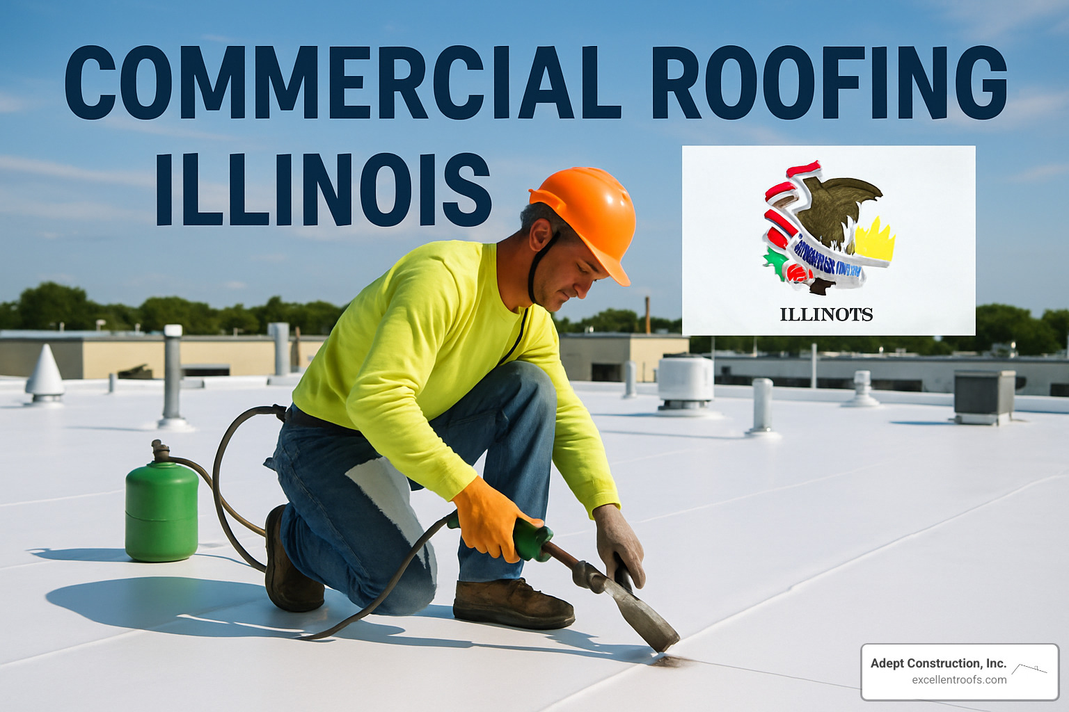 Contractor presenting professional credentials including license, insurance certificates, and safety certifications to a commercial property owner - commercial roofing illinois