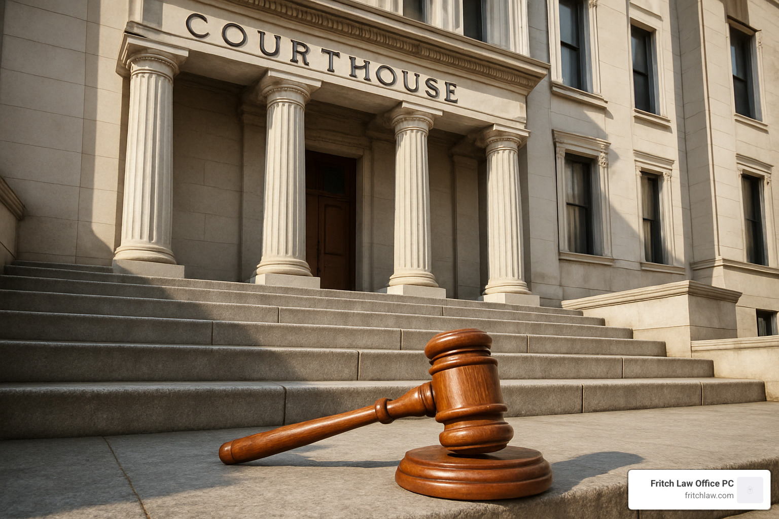 Courthouse steps with gavel representing probate costs - Estate attorney cost