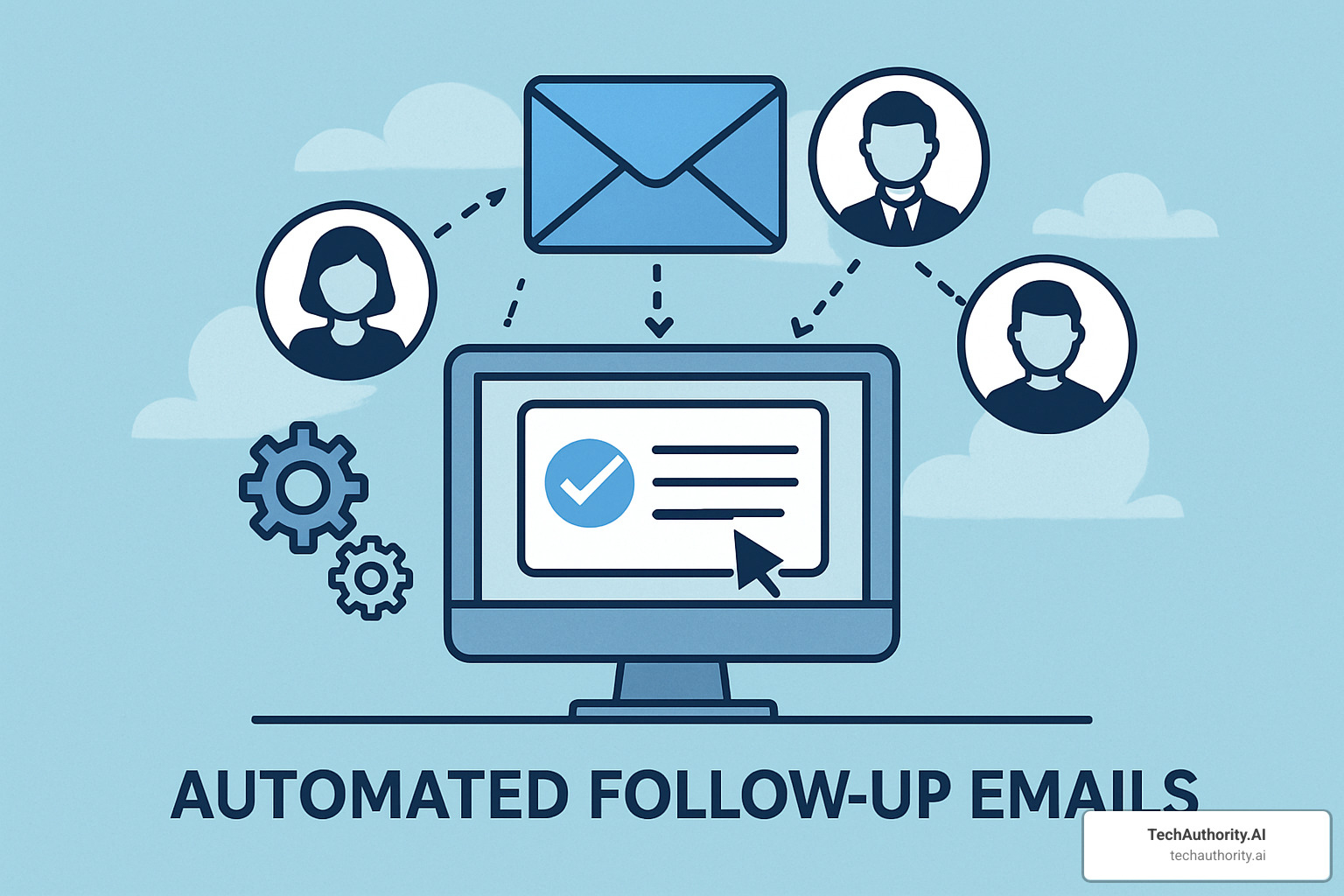 Comparison showing a robotic email template versus a personalized, human-sounding email with warm tone and specific details - automated follow up emails Comparison showing a robotic email template versus a personalized, human-sounding email with warm tone and specific details - automated follow up emails