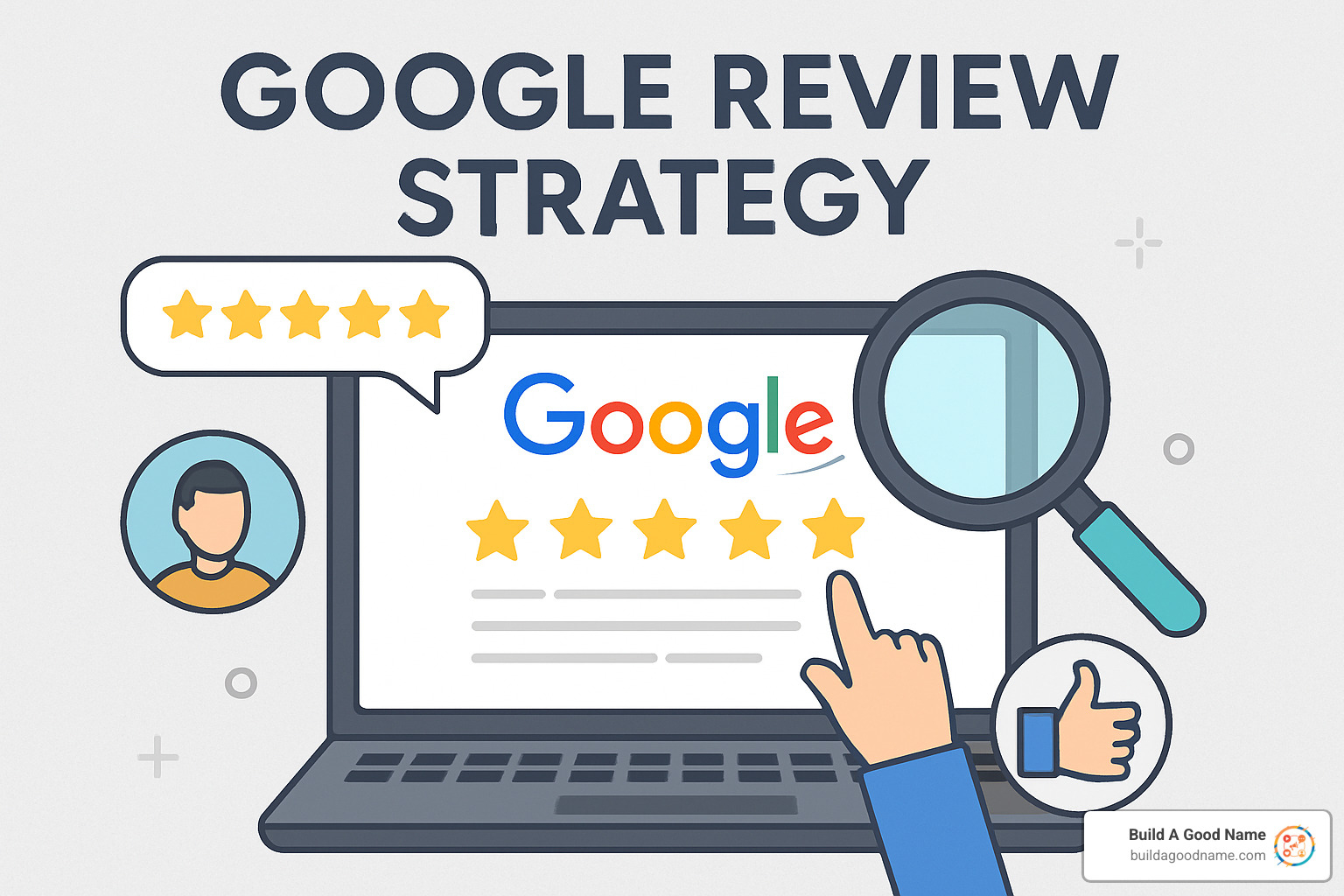 Fully optimized Google Business Profile on a laptop screen - Google review strategy