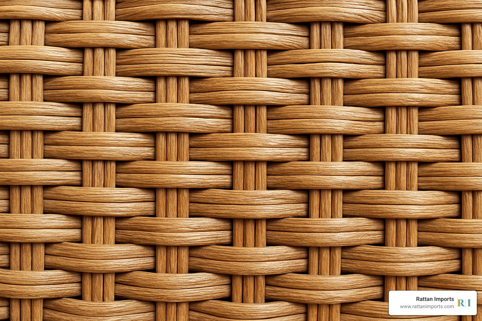 close-up intricate weave of natural rattan surface - scandinavian rattan coffee table