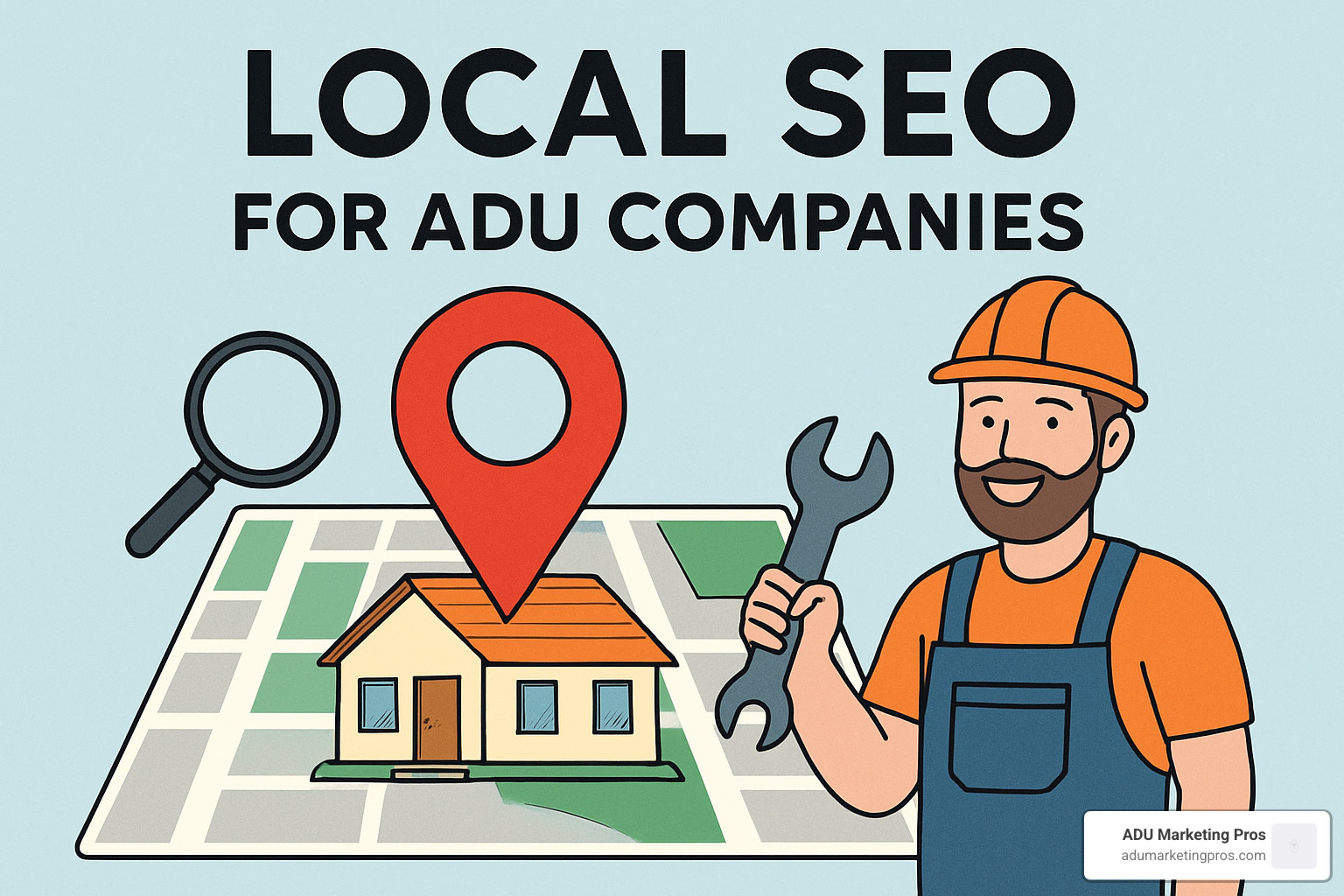 Digital network connecting ADU company to local directories and review sites - local SEO for ADU companies