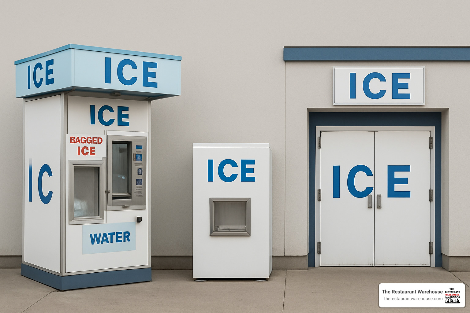 different types of ice vending machines including kiosk, standalone, and inline models - ice machine business