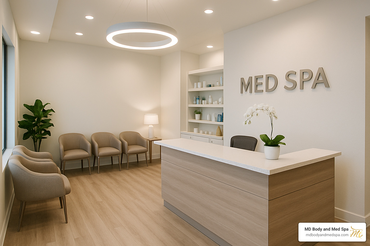 welcoming and professional interior of a med spa clinic - best at home laser hair removal for face