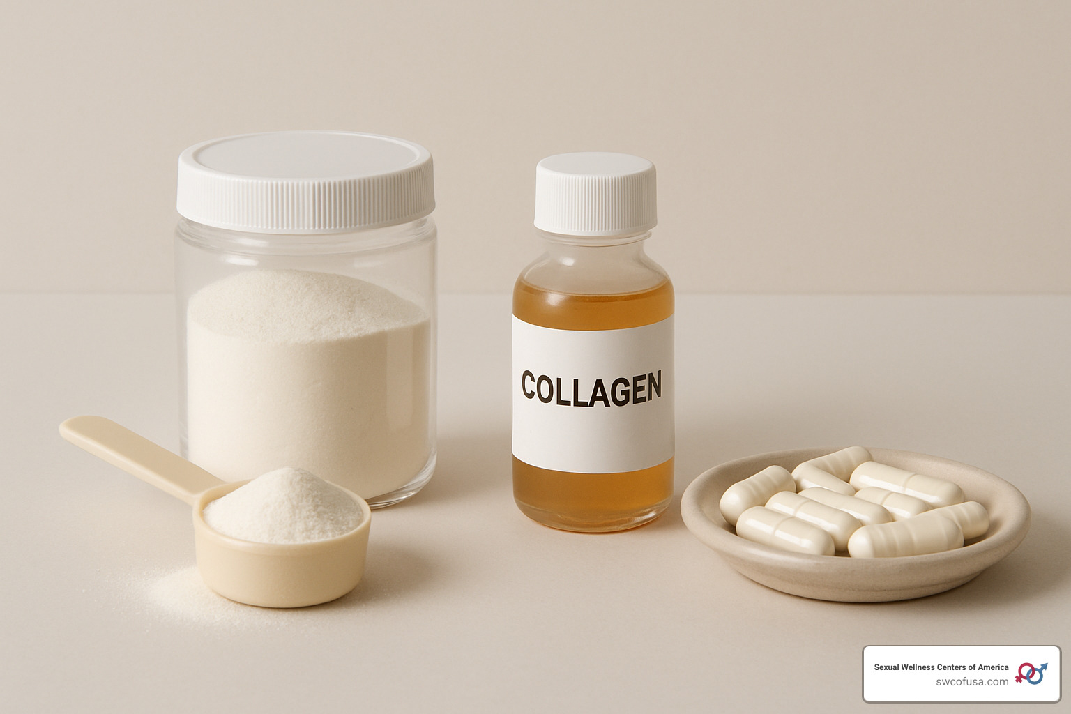 different forms of collagen supplements like powders, capsules, and liquids - collagen supplement and hair growth