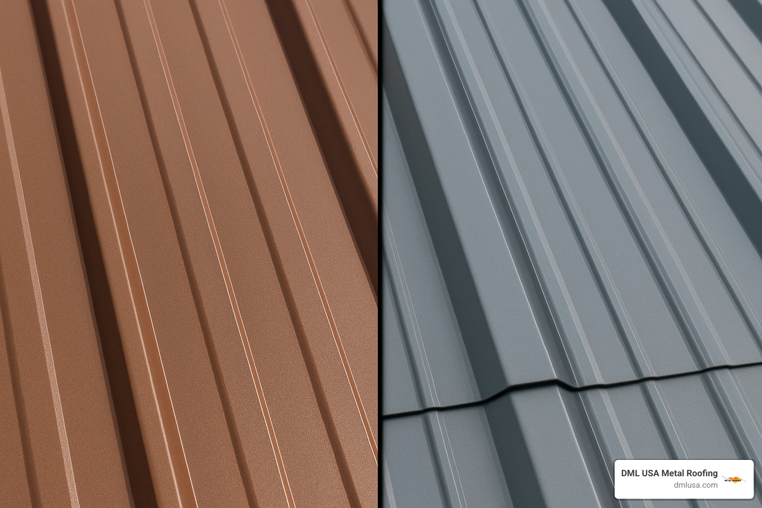 close-up comparison of exposed and hidden fastener panels - best corrugated roofing material