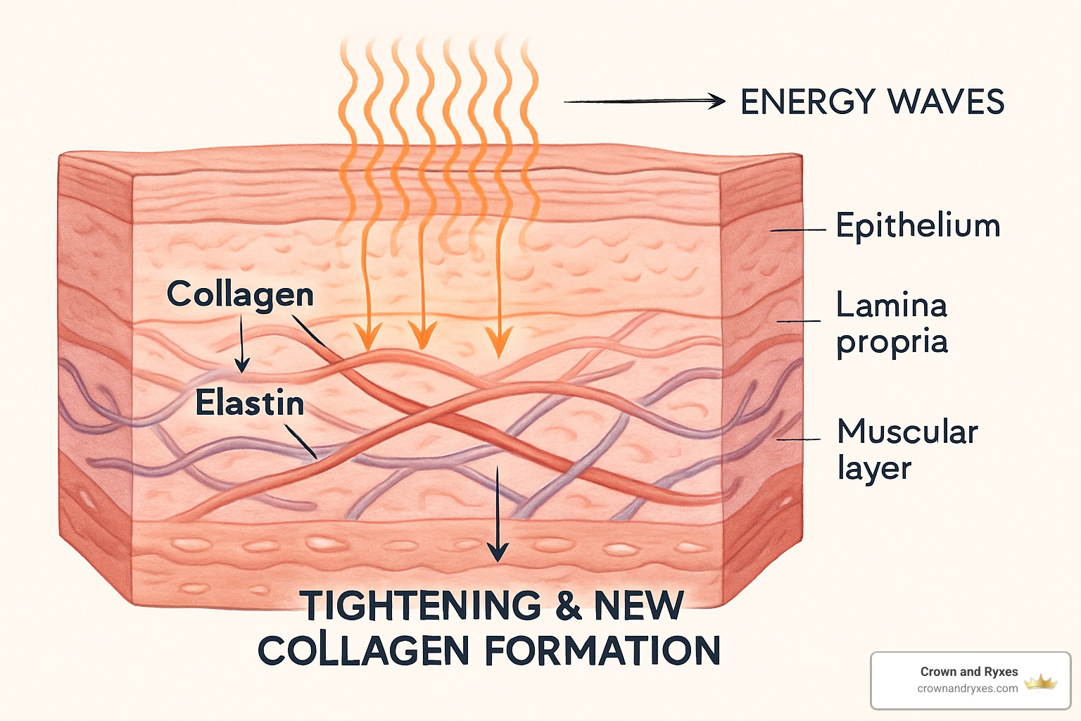 diagram showing how REGENmax targets vaginal tissue - best vaginal rejuvenation in the villages