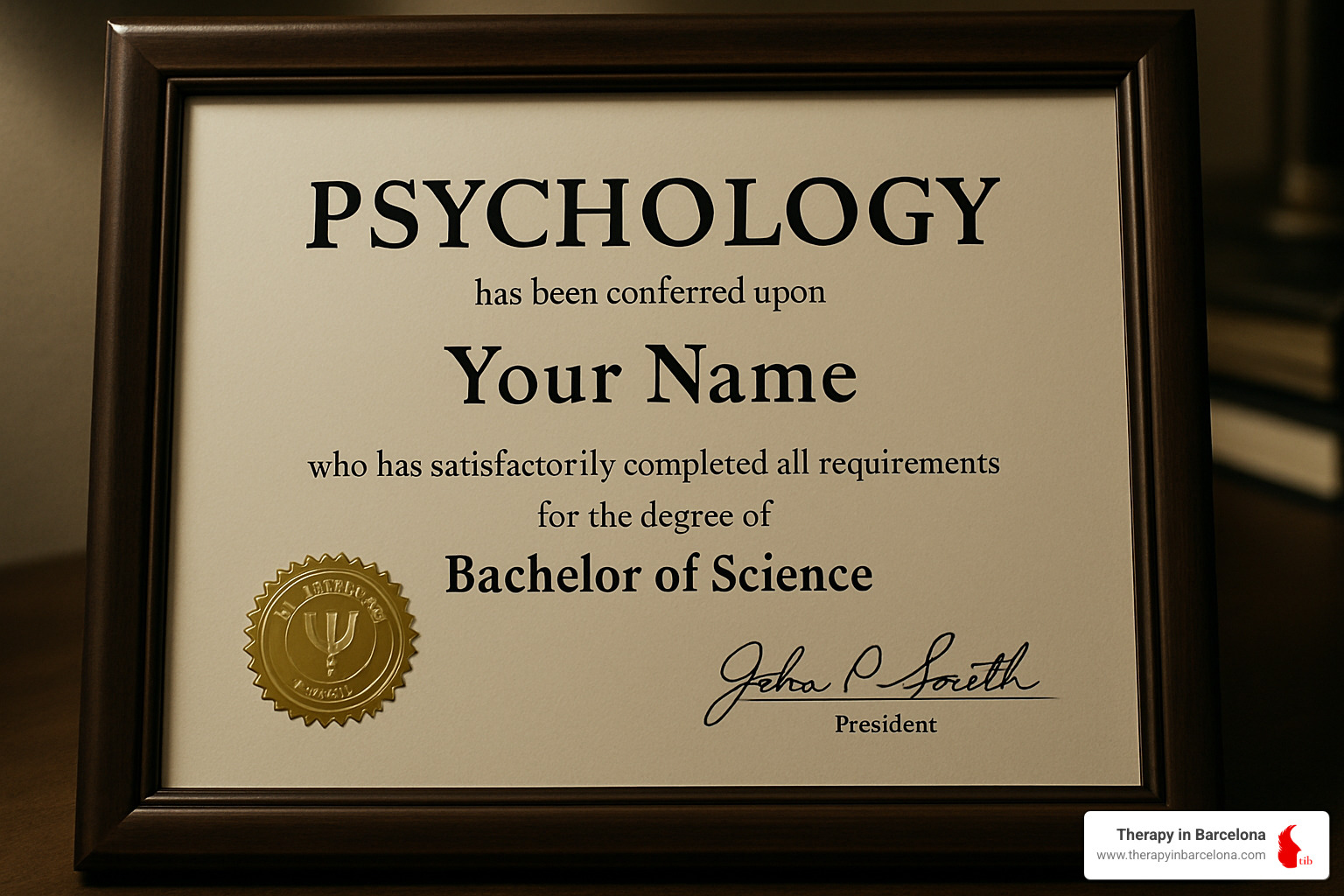 psychology certificate - barcelona psychologist
