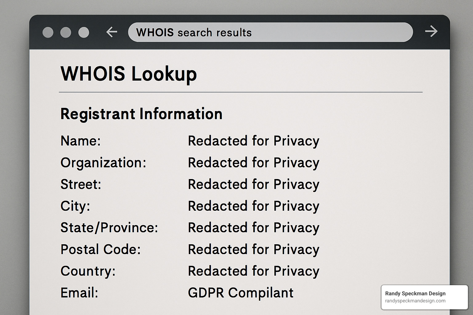 WHOIS result showing redacted information due to GDPR - how to find the domain provider of a website