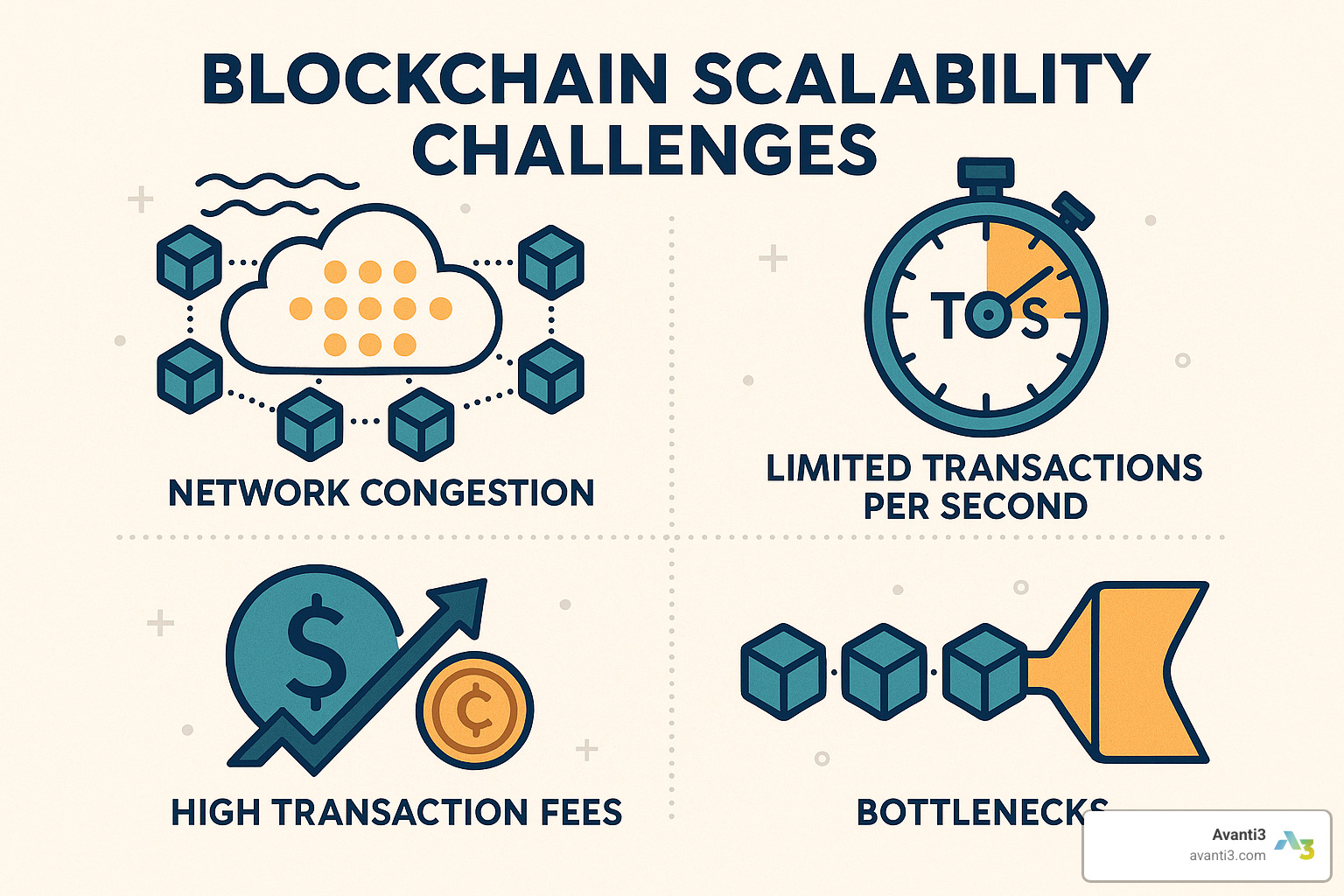 diagram showing blockchain scalability challenges - Blockchain based ticketing