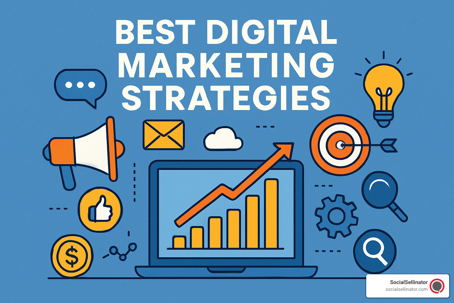 dashboard showing analytics and KPIs with various digital marketing metrics - best digital marketing strategies