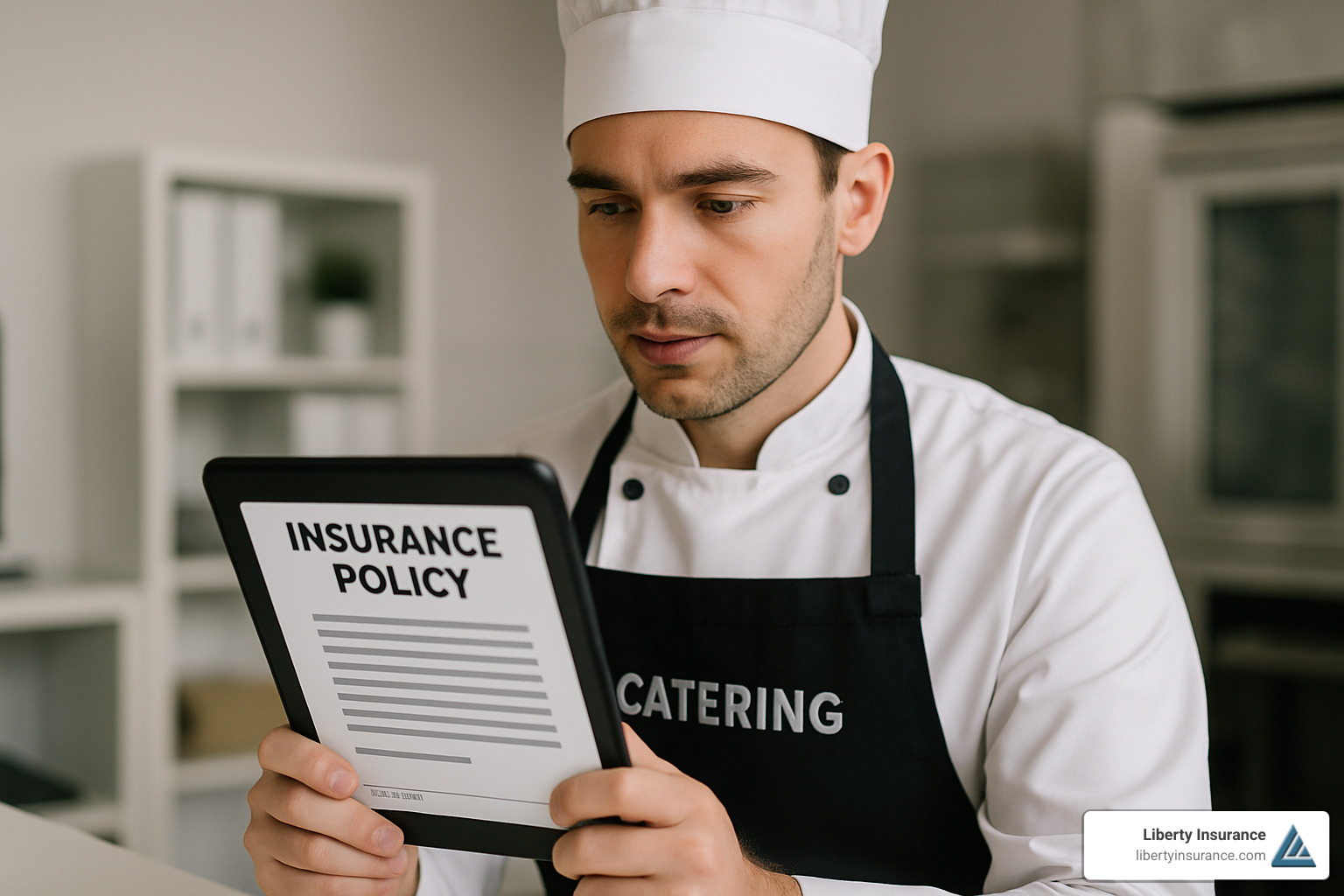 a54de5a400e68bedfc46ea2fb88efc410f68c8b7 Don't Get Shaken or Stirred—Liquor Liability Insurance for Caterers Explained Protect your catering business. Learn why liquor liability insurance for caterers is essential, what it covers, and how to get it. caterer reviewing insurance policy on tablet - liquor liability insurance for caterers