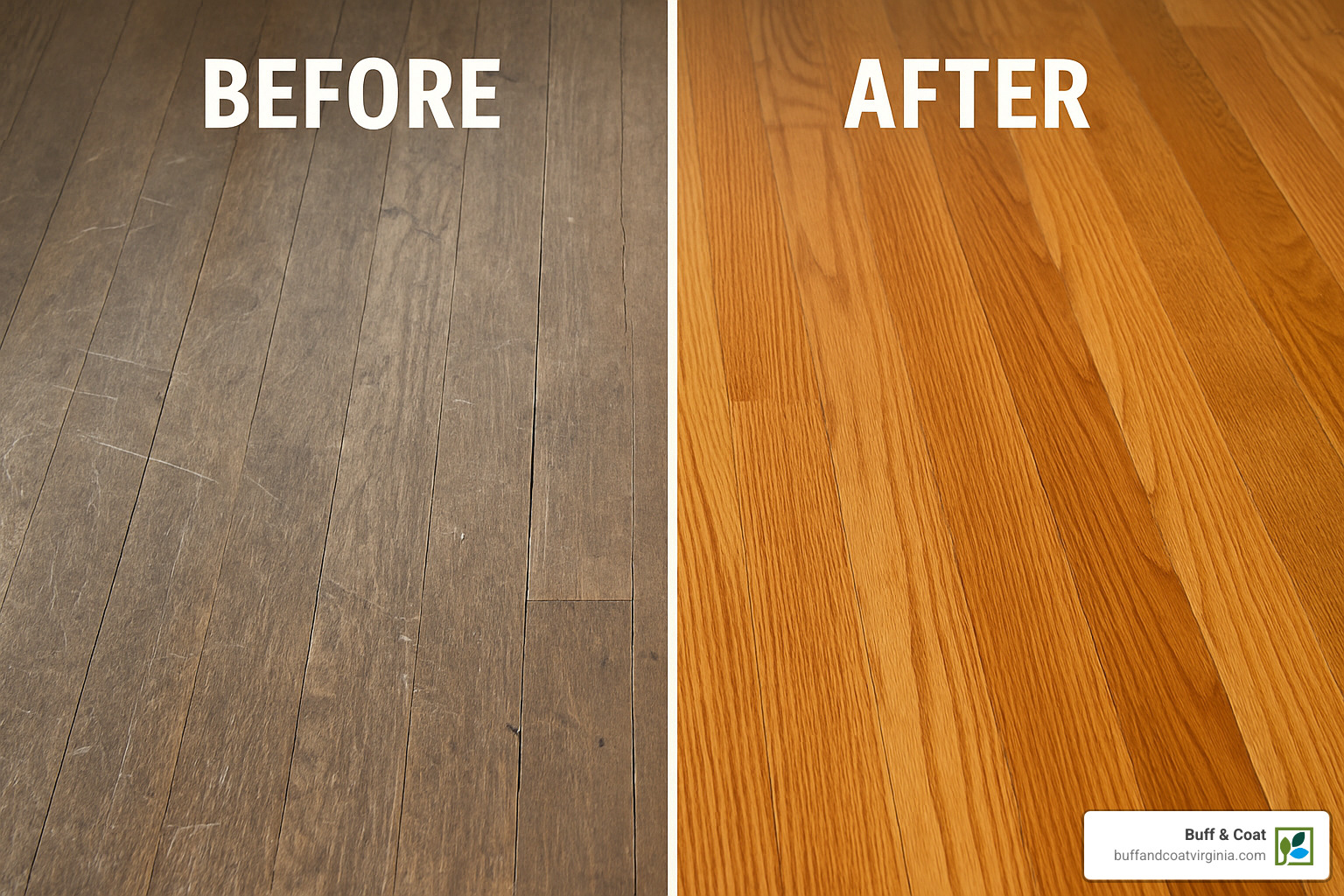 before and after floor restoration - floor restoration near me