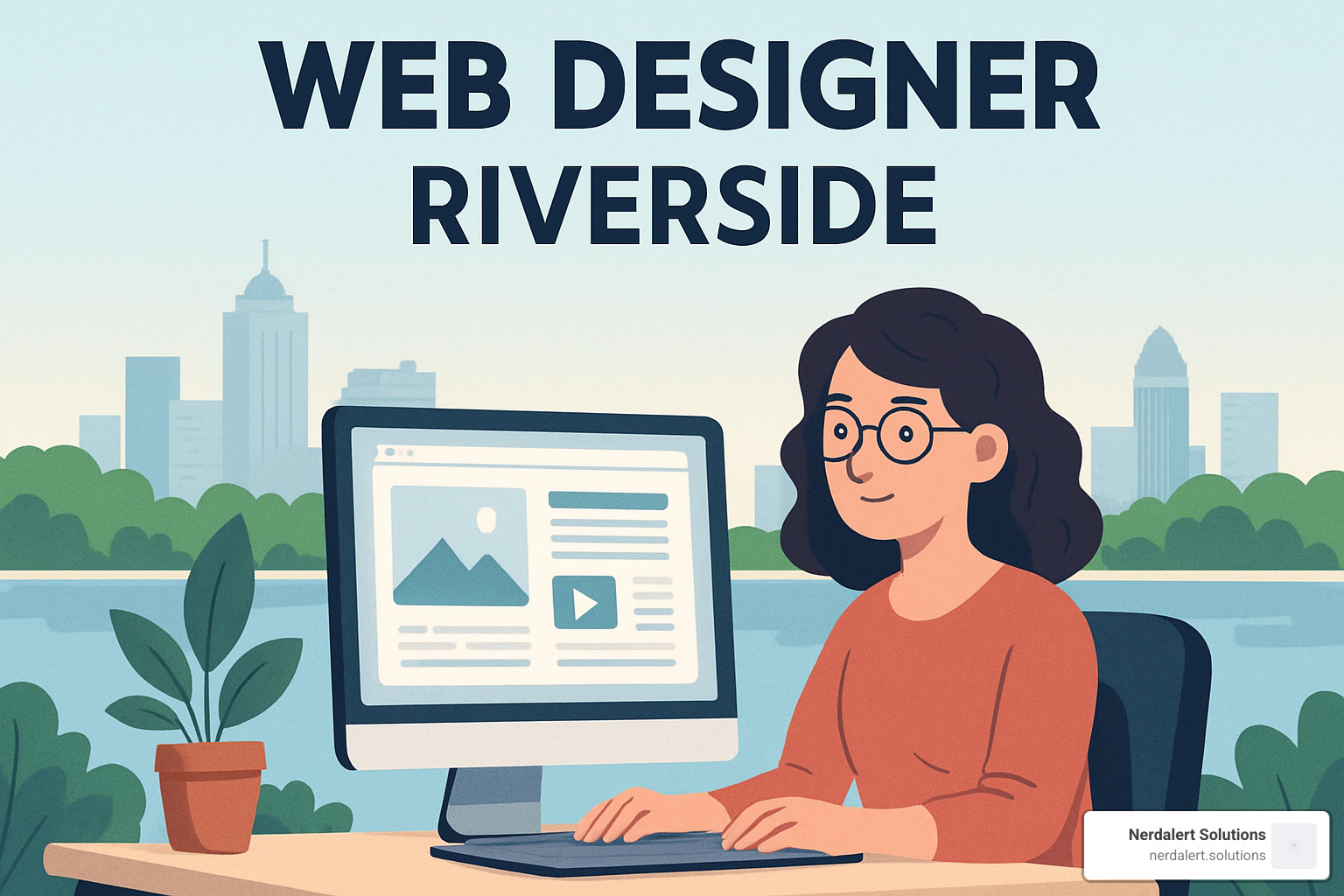 Search engine results page showing a website ranking high for local Riverside searches - web designer riverside