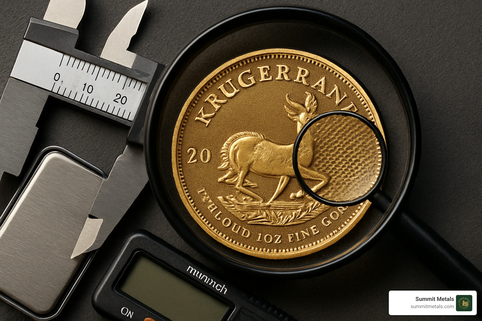 Krugerrand authentication features including weight, dimensions, and security elements - Krugerrand market price
