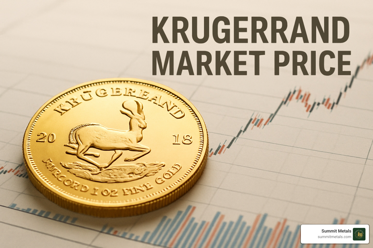 Krugerrand obverse showing Paul Kruger and reverse showing Springbok antelope - Krugerrand market price