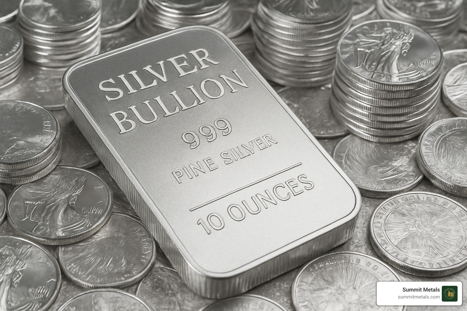 New Customer Offer graphic next to a 1 oz silver round - silver bullion at spot price