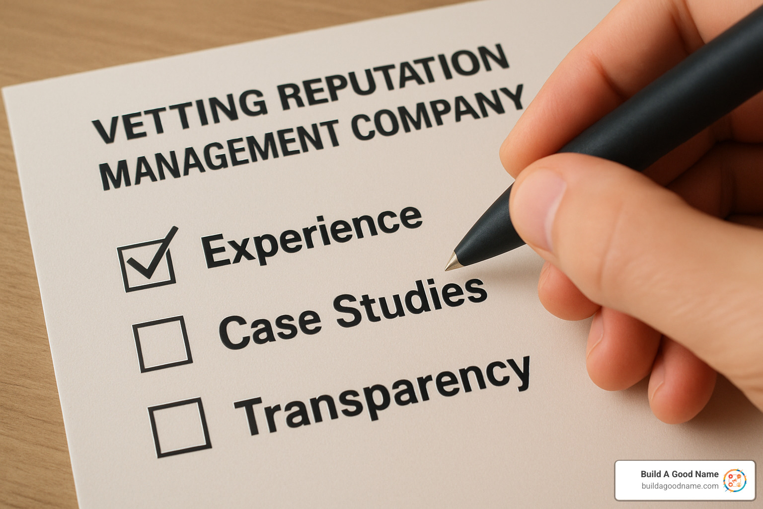 checklist for vetting a reputation management company - online reputation management companies