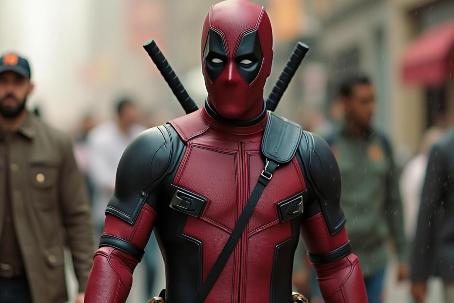Ryan Reynolds in his full Deadpool costume - Ryan Reynolds' Net Worth