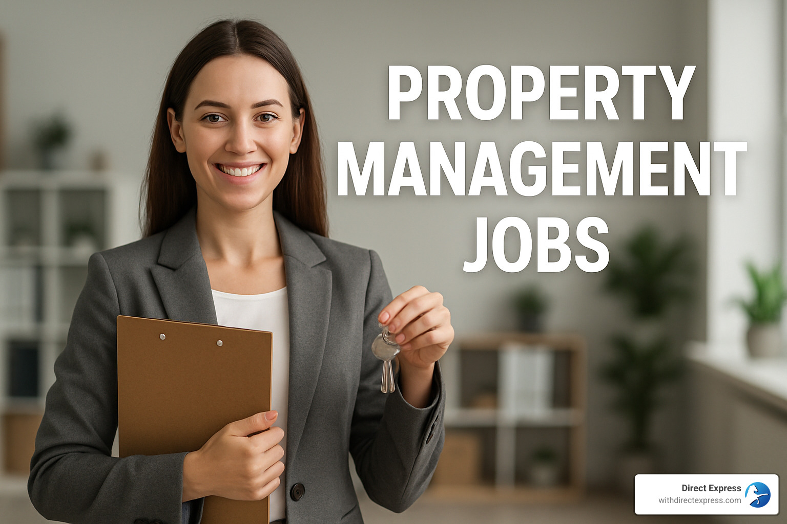 Benefits package summary graphic showing healthcare, retirement, time off, and professional development options - property management jobs
