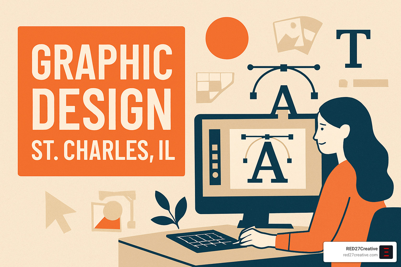 St. Charles IL Graphic Design Guide: Pixel Perfect Solutions Await! • graphic design St. Charles IL • RED27Creative Before and after comparison showing a local business's change from amateur DIY branding to professional graphic design - graphic design St. Charles IL