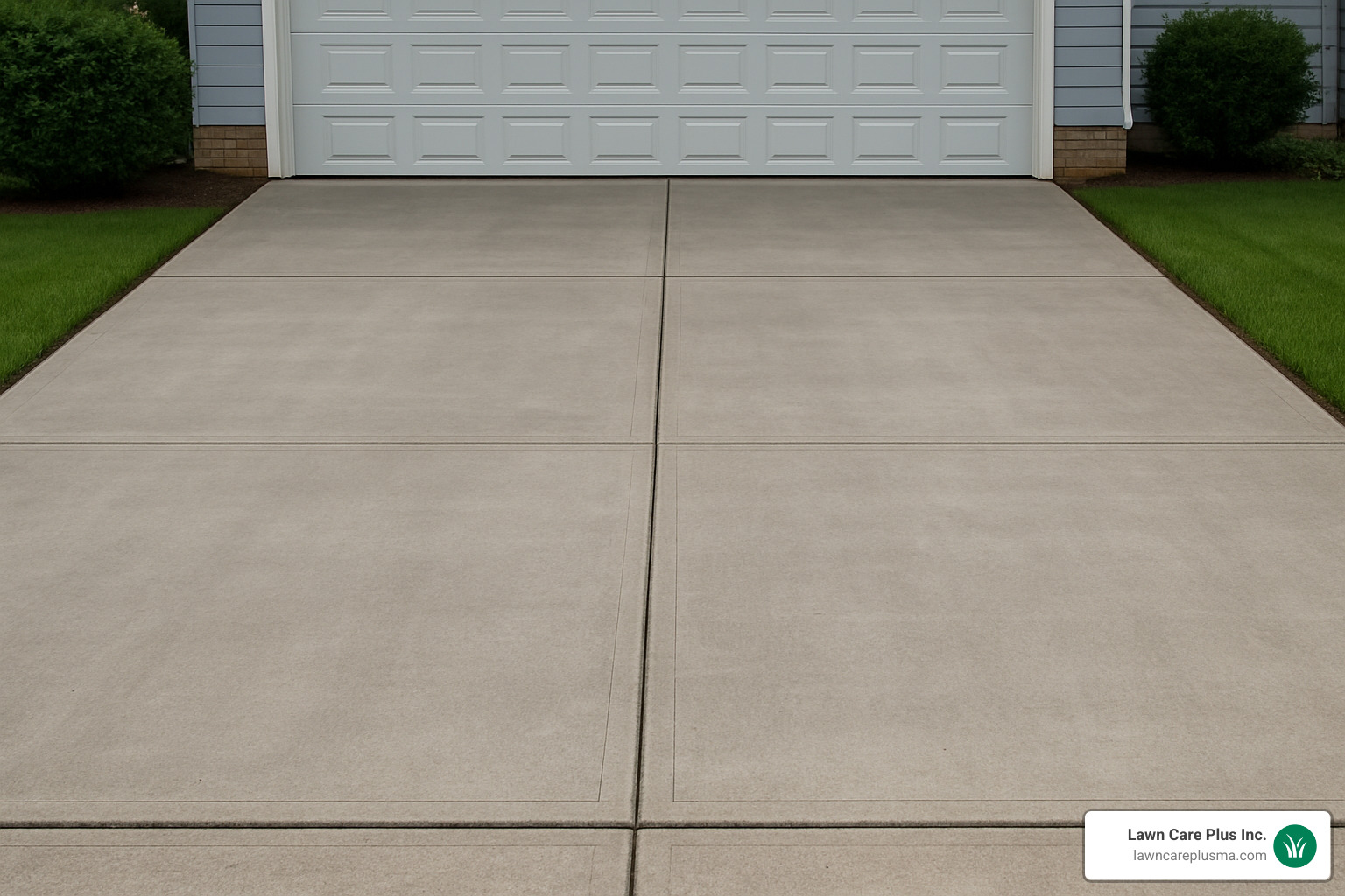 standard two-car plain gray concrete driveway - how much does a concrete driveway cost