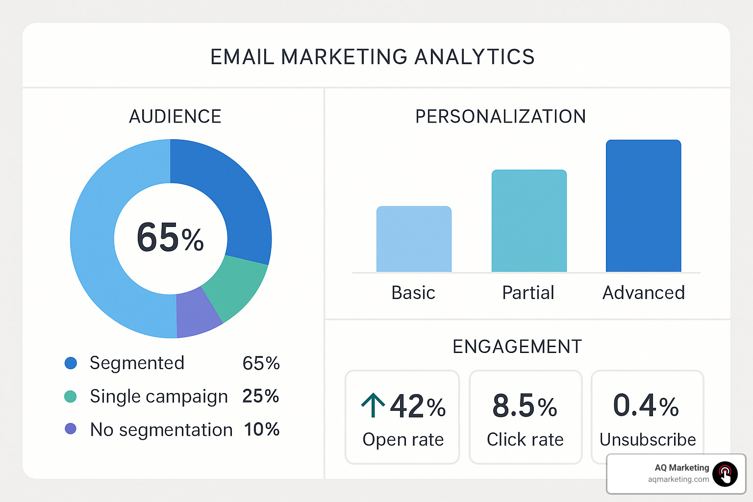 dashboard showing email segmentation and personalization results - email marketing insurance industry