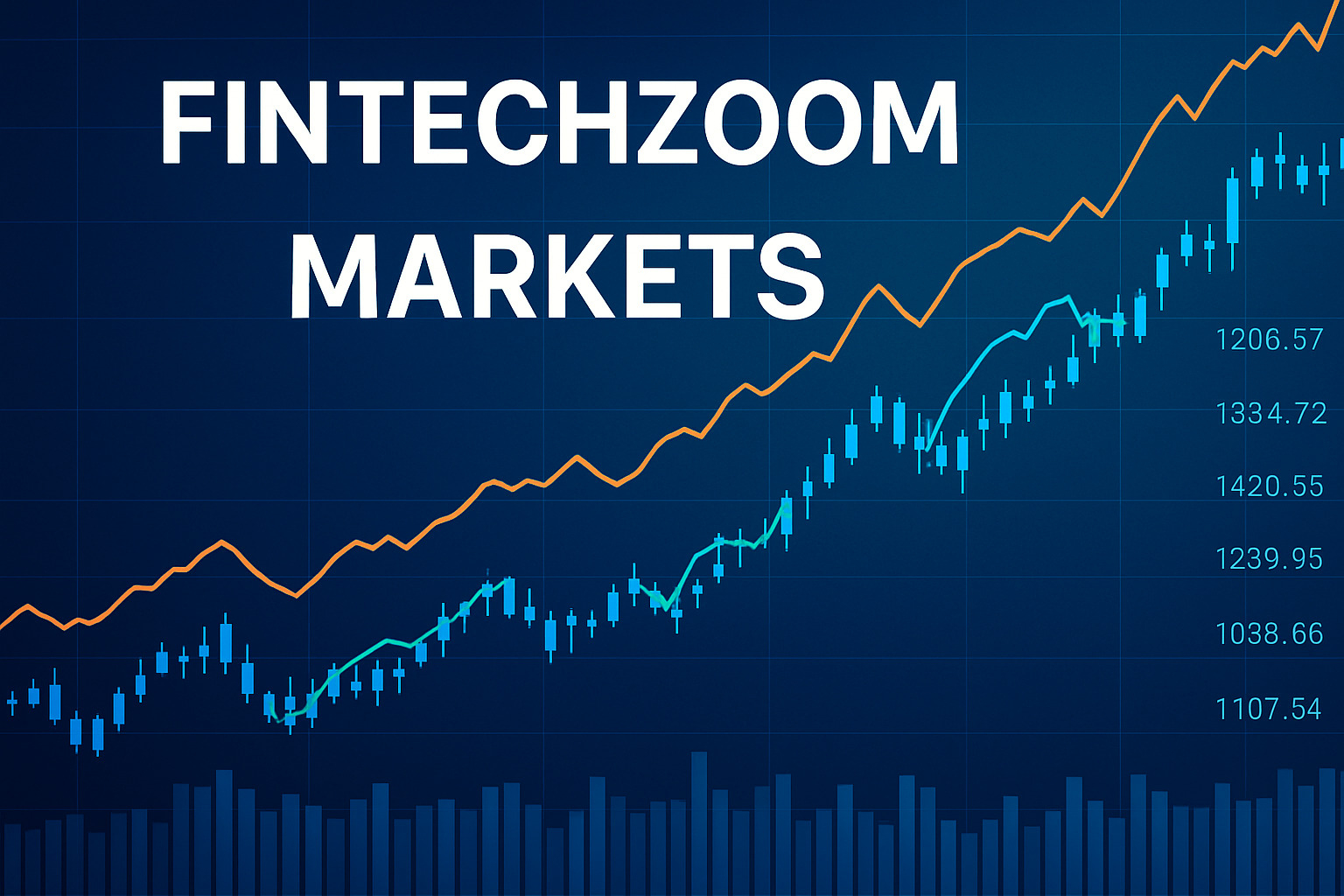 FintechZoom main screen highlighting different market tabs including Stocks, Crypto, Forex, and Commodities with real-time data displays - fintechzoom.com markets
