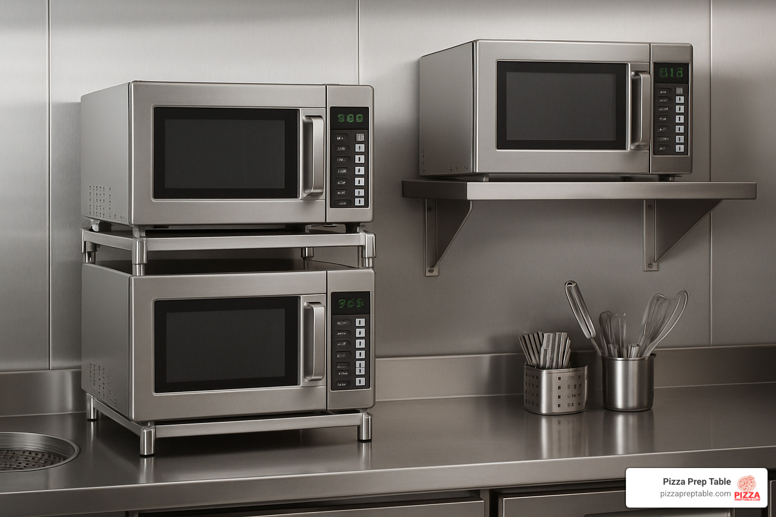 Commercial microwave accessories including stacking kit and microwave shelf - commercial microwave ovens