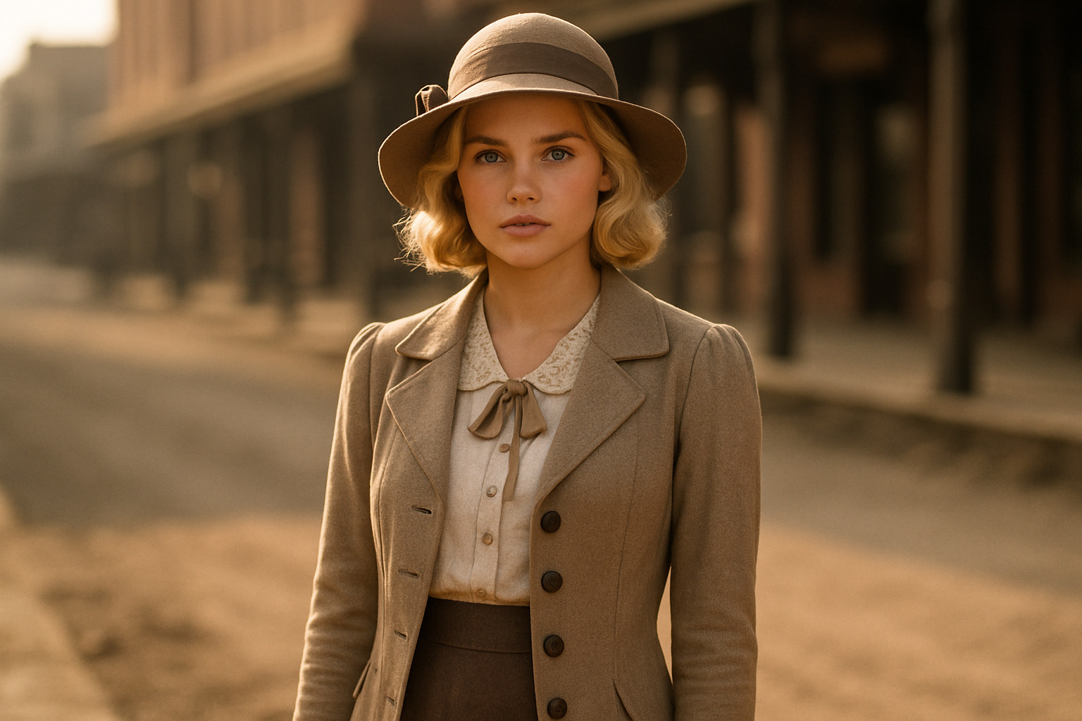 Michelle Randolph in character as Elizabeth Strafford in '1923' - michelle randolph age
