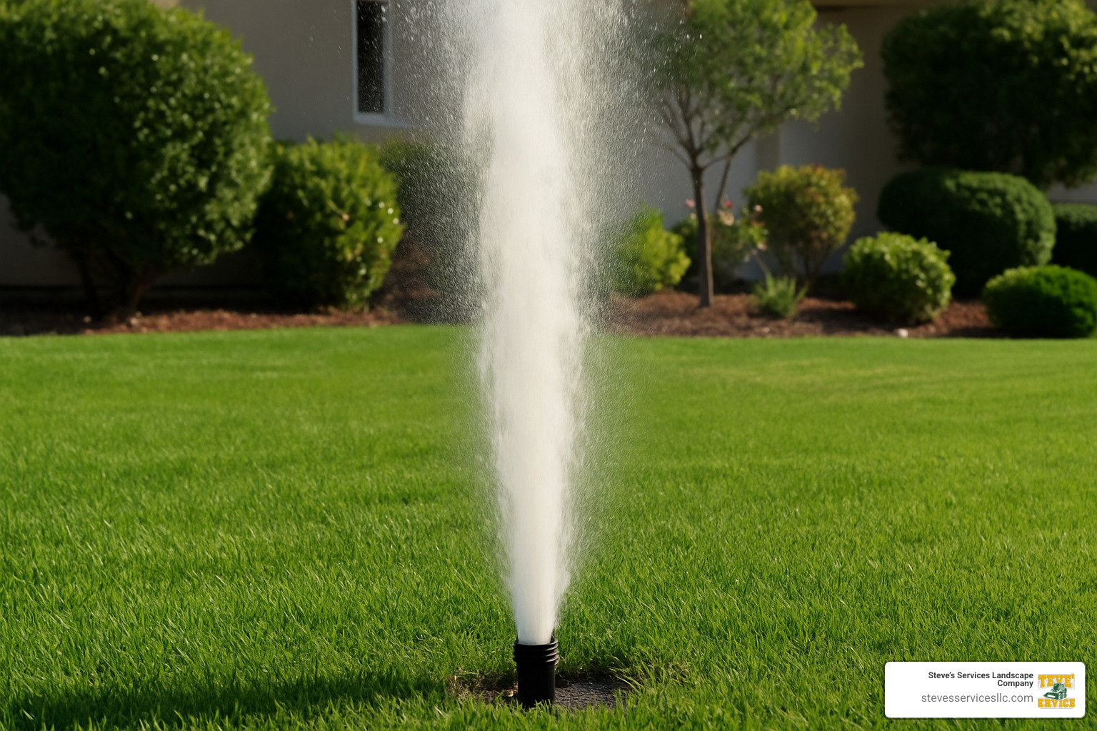 broken sprinkler head geyser spray - sprinkler head replacement cost