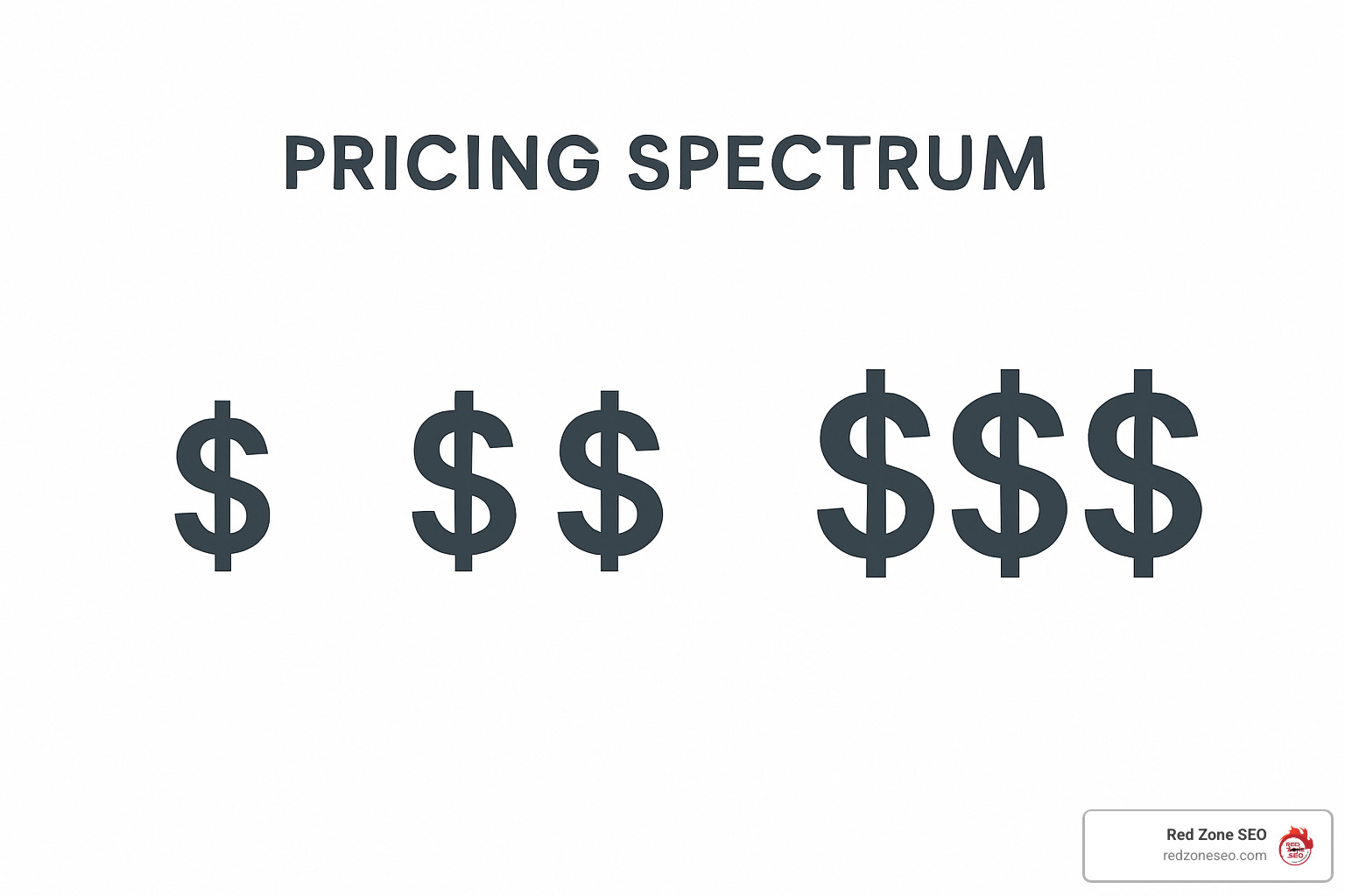 pricing spectrum from dollar sign to multiple dollar signs - how much should a technical seo audit cost