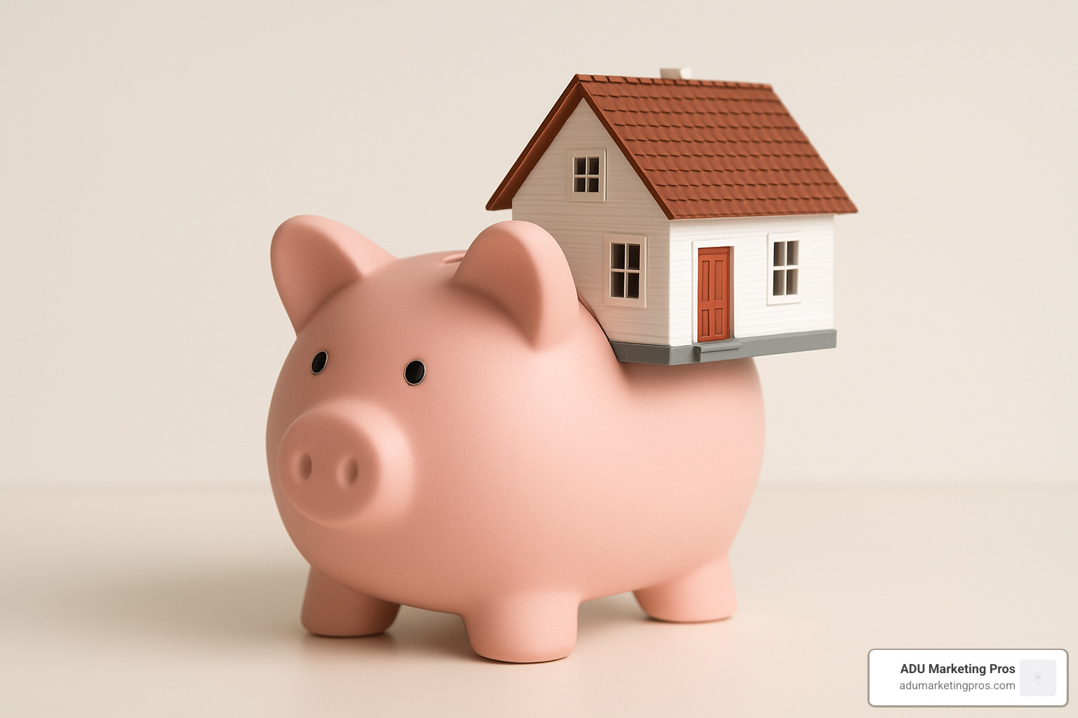 piggy bank with small house - accessory dwelling unit website