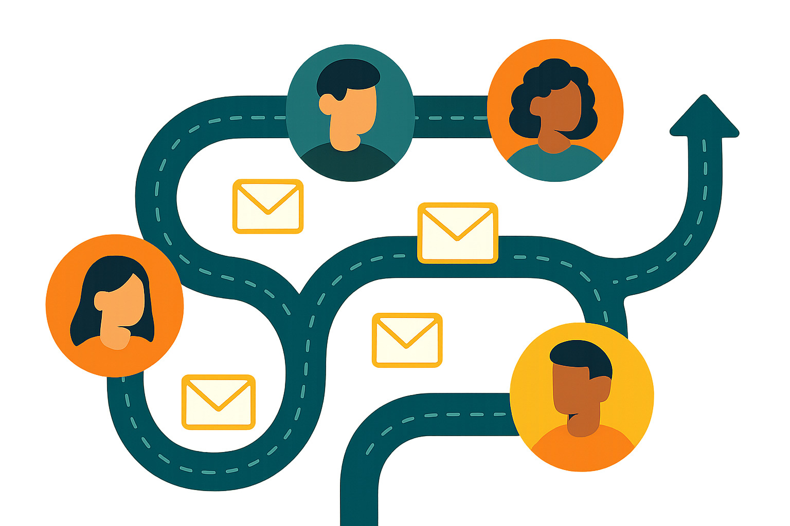 Customer journey map with email touchpoints - How to automate emails
