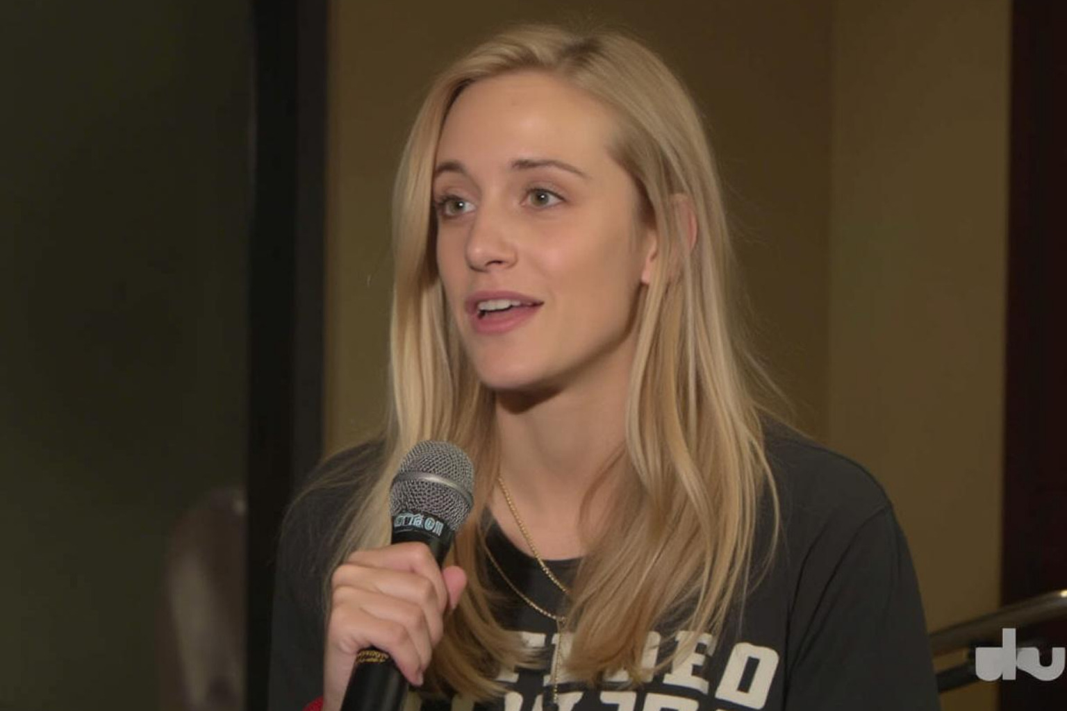 Maika Monroe in interview setting - maika monroe